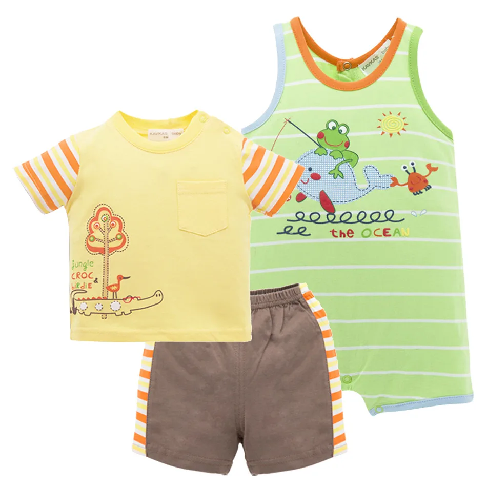 

2019 kids boy summer t-shirts set football style newborn baby rompers jumpsuit 3pcs child girl dress suit 6M-24M