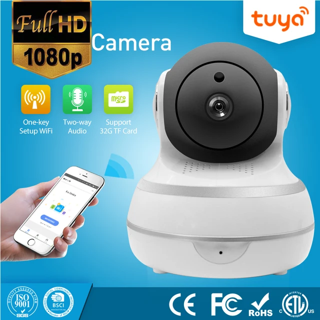 $US $57.19  Auto Tracking 1080P PTZ Two Way Audio Tuya Wireless WiFi IP Security Camera Smart Life Camera Produ