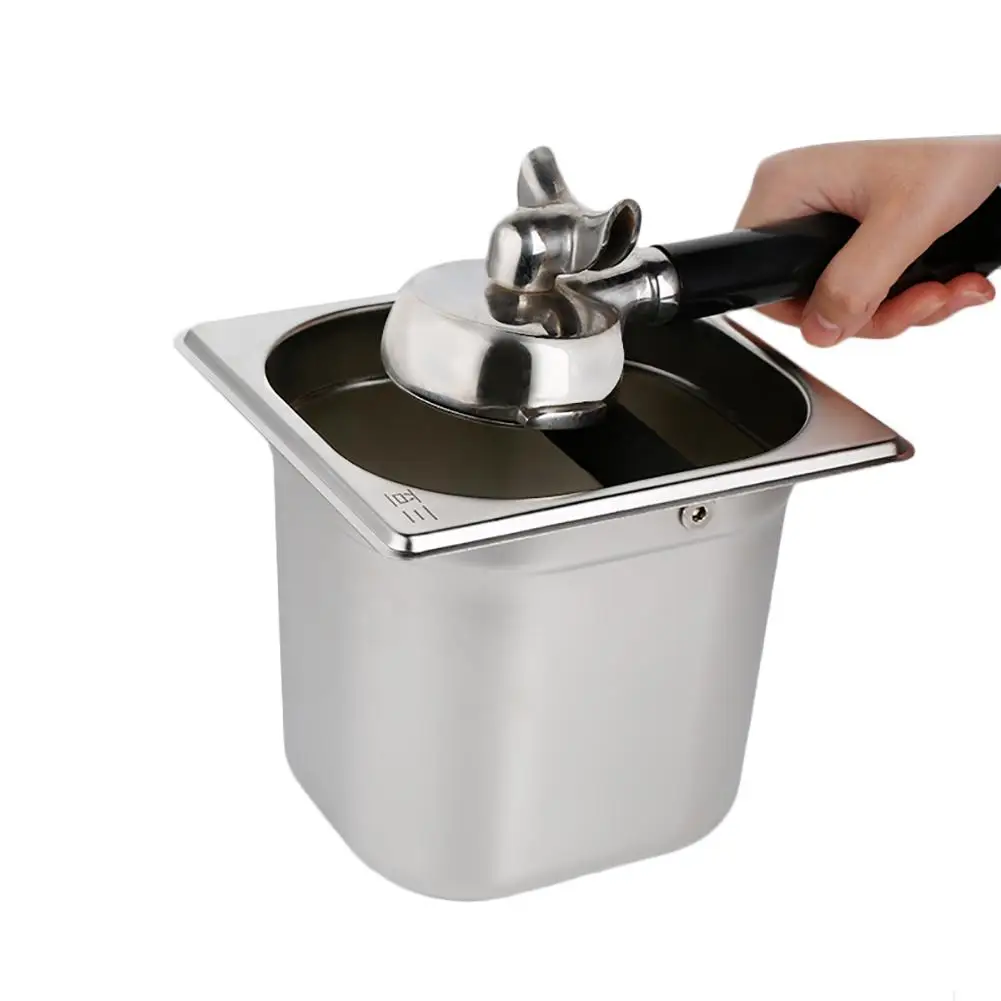 New Coffee Knock Box Container Coffee Grounds Container Coffee Bucket For Coffee Maker Machine Stainless Steel Tool Accessory