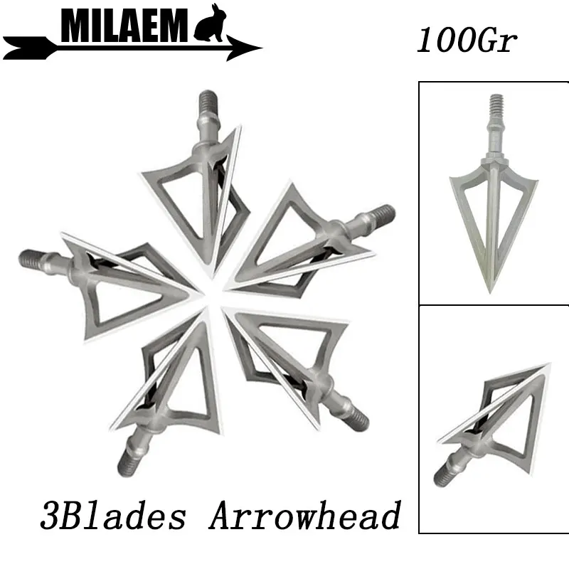 

Archery Blade Arrowhead 3Blade Broadheads Stainless Steel Target Arrow Point Tips Outdoor Sports Shooting Arrow Accessories