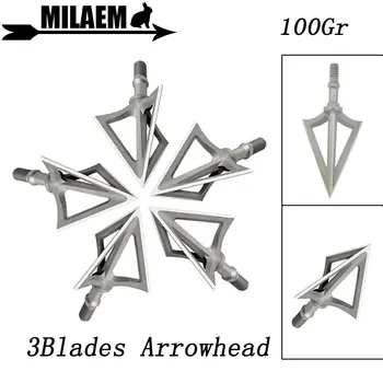 

Archery Blade Arrowhead 3Blade Broadheads Stainless Steel Target Arrow Point Tips Outdoor Sports Shooting Arrow Accessories