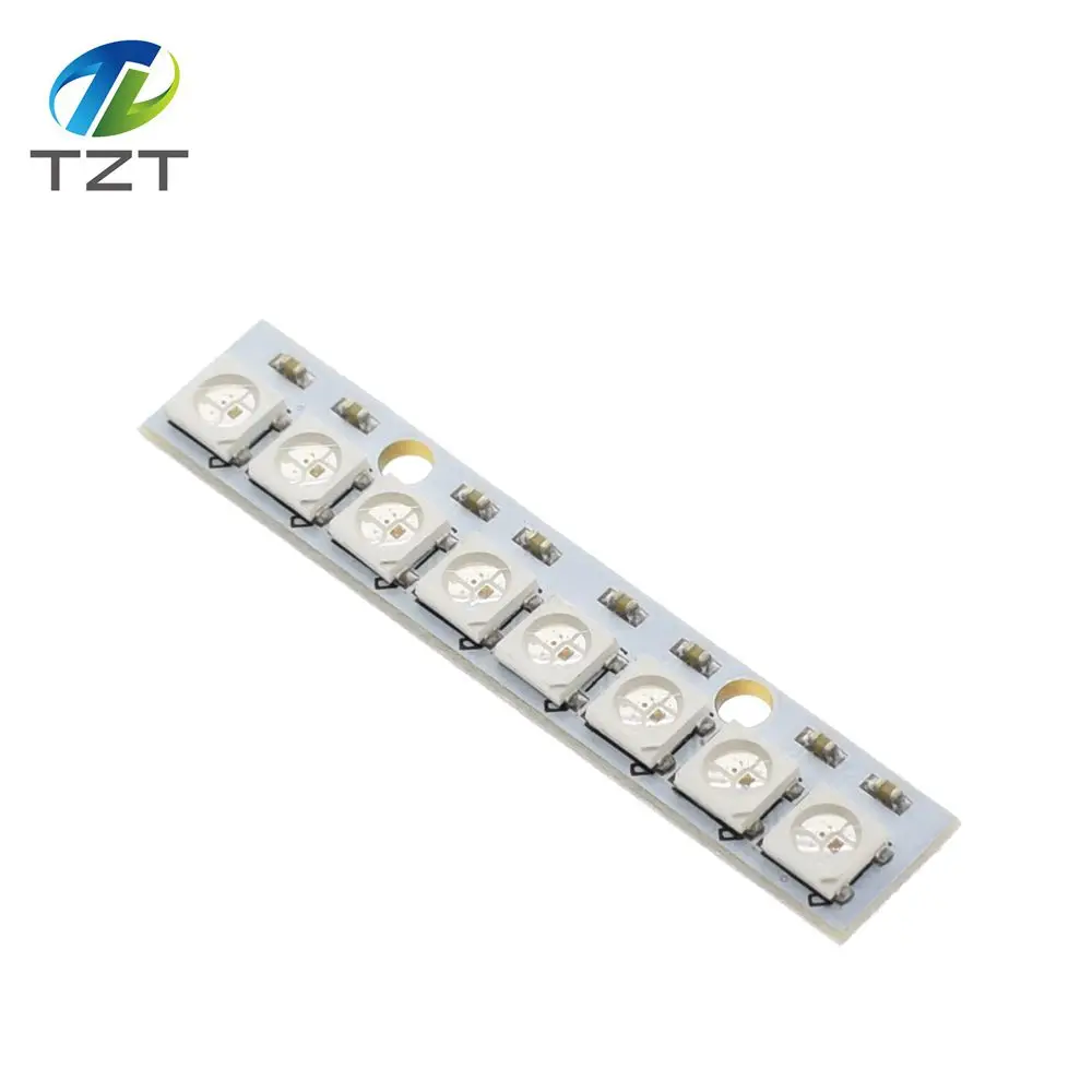 

1PCS TZT Stick 8 channel WS2812 5050 RGB LED lights built-in full color-driven development board