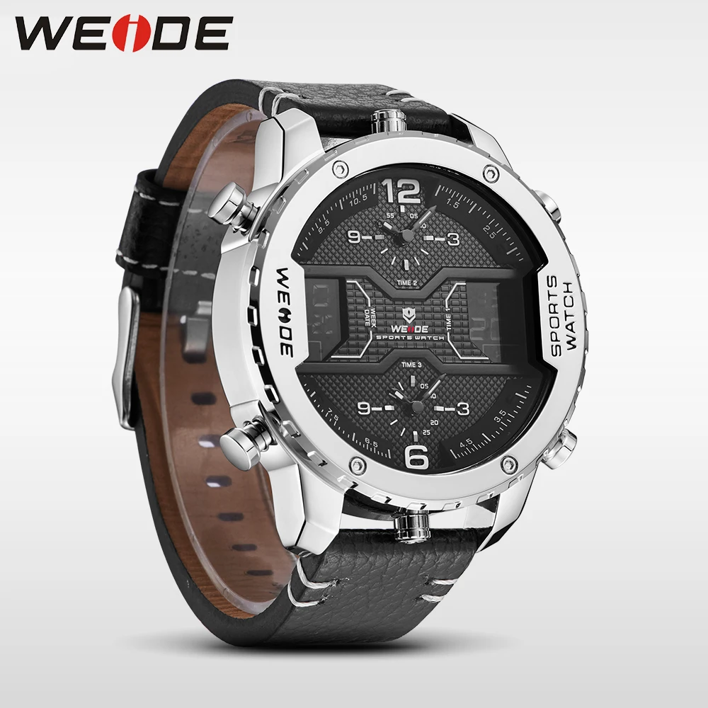 WEIDE оригинальные Роскошные брендовые новые часы кварцевые мужские спортивные