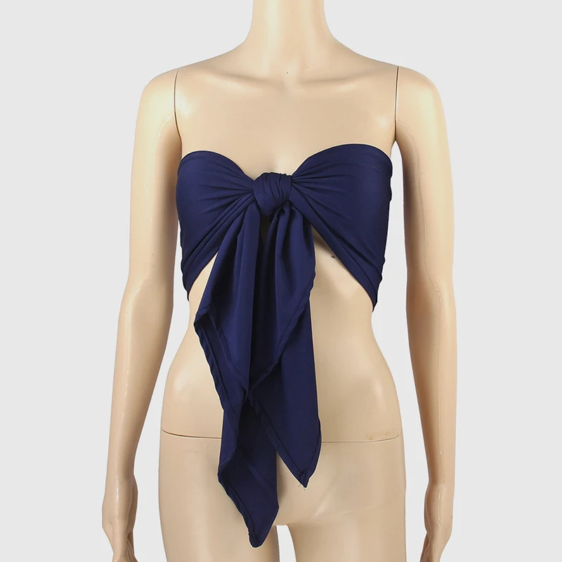 Forefair Bandage Crop Top Sexy Off Shoulder (20)