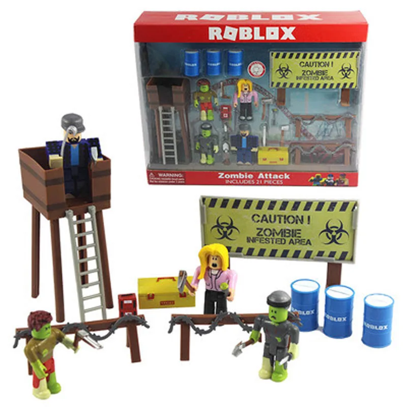 Roblox Champions Of Roblox Action Figure 6 Pack Set Roblox Robot - roblox pvz jugetes 2018 7cm pvc roblox game boys zombie attack roblox figure toys