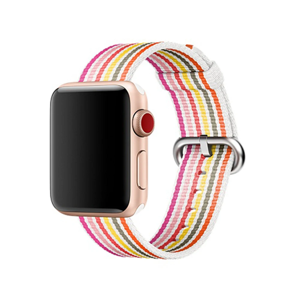 Ткали нейлоновый ремешок для Apple Watch группа 42 мм 38 iwatch серии 3/2/1 Замена запястье