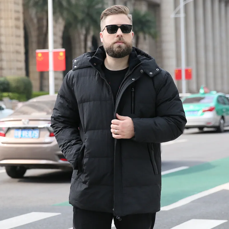 Мужская зимняя куртка большого размера XL 7XL 8XL 9XL 10XL парка с капюшоном теплая