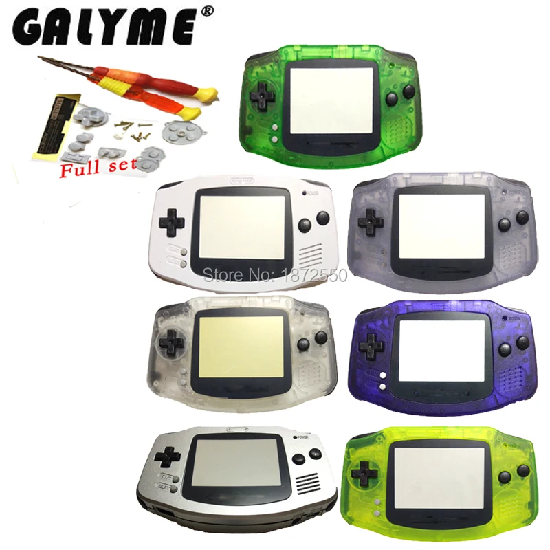 Новое поступление черные кнопки Замена игра футляр для GameboyAdvance с объективом экрана мальчик подарочная консоль GBO DMG w/резиновые прокладки