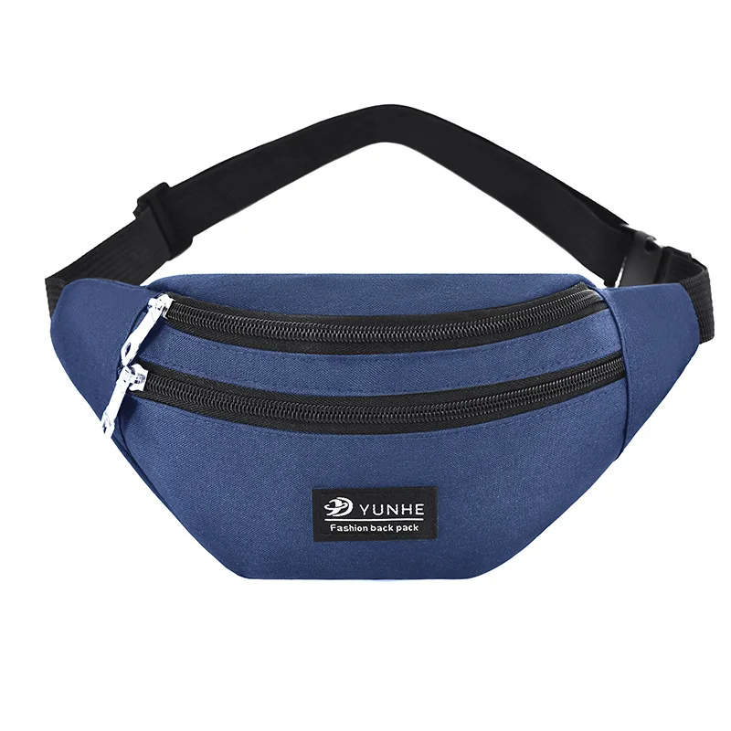 Новая мужская женская поясная сумка Оксфорд водонепроницаемая сумка Пояс Сумка-пояс на талию поясная сумка для телефона Мини легкая спортивная сумка для бега - Цвет: Синий