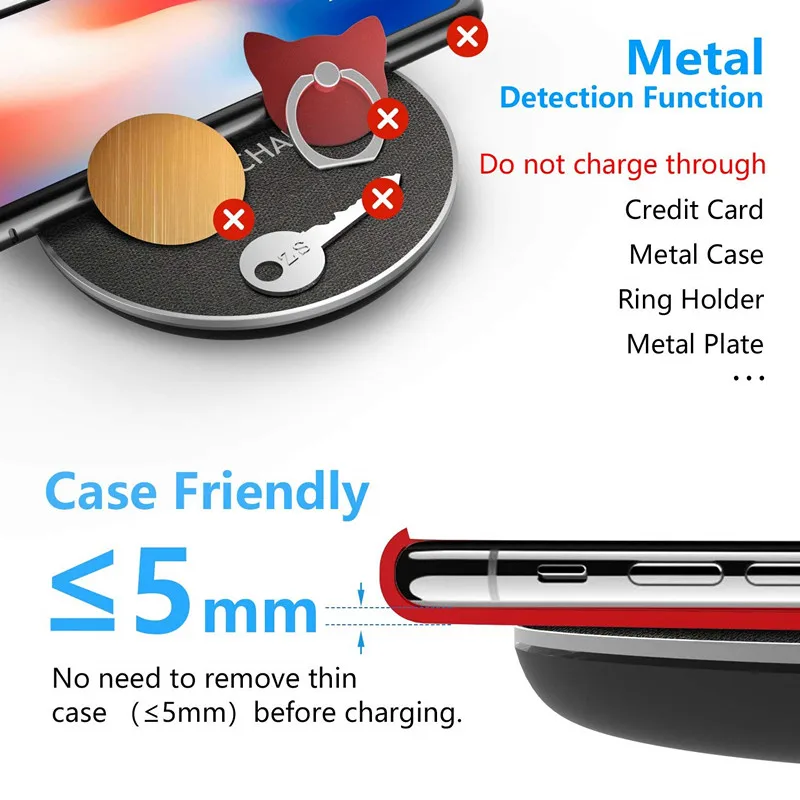 GETIHU 10W Fast Qi Wireless Charger For iPhone 8 Plus X XS MAX XR Wireless Charging Pad For Samsung S8 Note 8 Wirless for Phone GETIHU 10W Fast Qi Wireless Charger For iPhone 8 Plus X XS MAX XR Wireless Charging Pad For Samsung S8 Note 8 Wirless for Phone