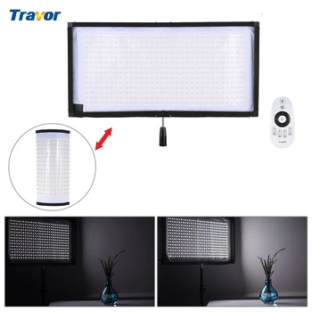 

Travor FL-3060 LED Light 5500K CRI90+ 85W Roll-up Handheld LED Video Fill-in Light Panel with Remote Control Support 4 Groups