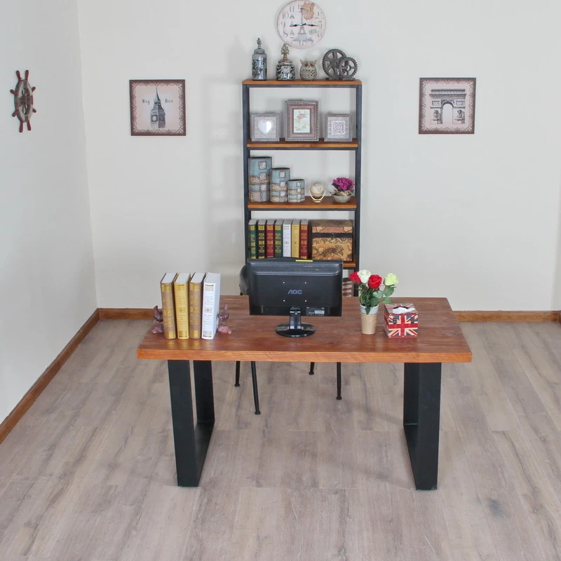 Industrial snack retro muebles de madera maciza, hierro forjado oficina en casa mesa comedor de encargo|furniture knob|wood stackfurniture project - AliExpress