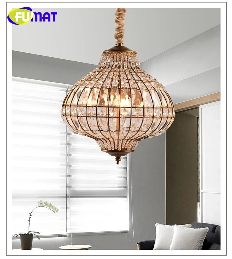 FUMAT Crystal K9 Birdcage Pendant Lamps LED Lighting Lights chandeliers
