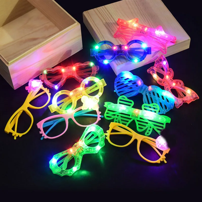 

Electric Luminous Glowing in Dark Light Up Toys for Children Flashing Lighting Glowing Toy Party Accessory Glasses kids gifts