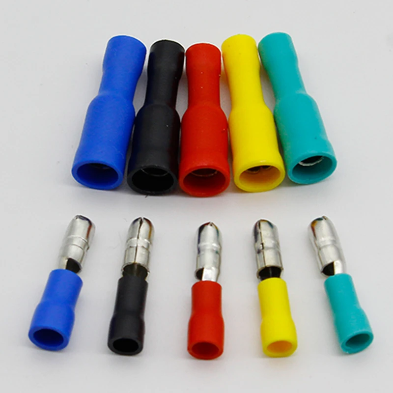 Female and Male Insulated Electric Connector Crimp Bullet terminal for