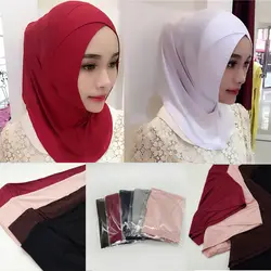 Оптовая продажа женские высококачественные хлопковые Кроссоверы мусульманские внутренние шапочки под хиджаб исламский шарф шапки