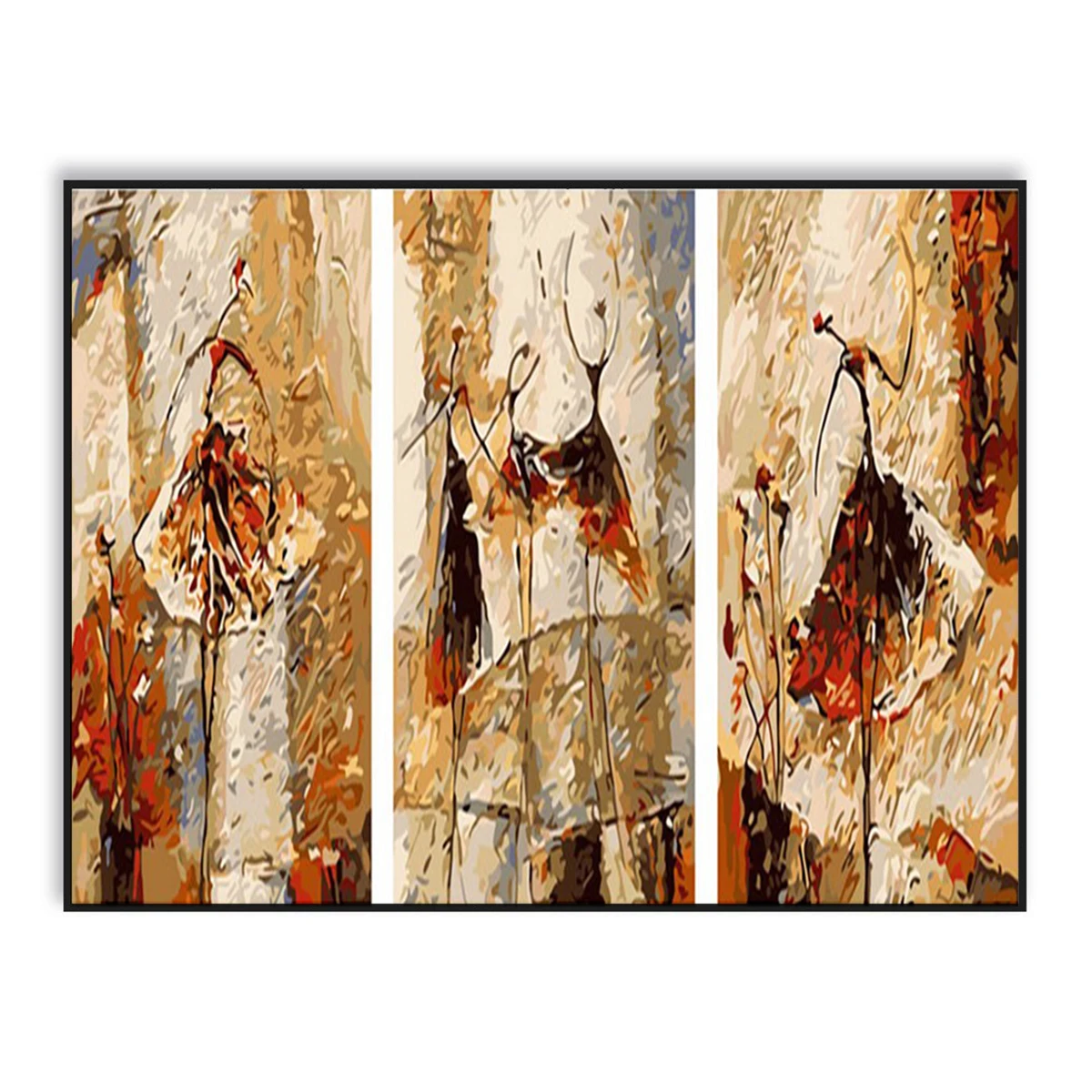 

3 Pcs/Set Canvas picture wall painting by numbers abstract drawing by numbers unique gift coloring by numbers dance SZH-495