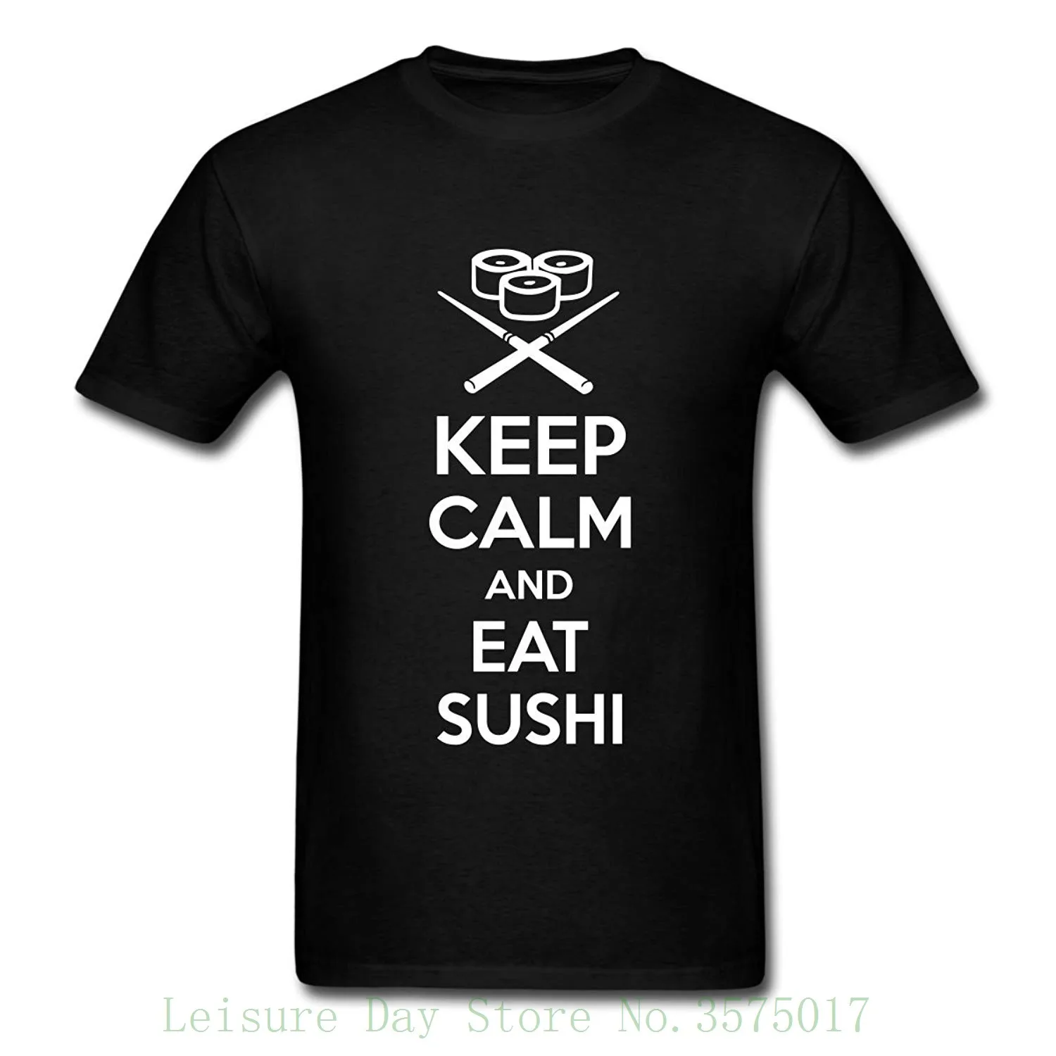 Keep Calm And Eat Sushi Men's T-shirt Printed Summer Style Tees Male Harajuku Top Fitness Brand Clothing