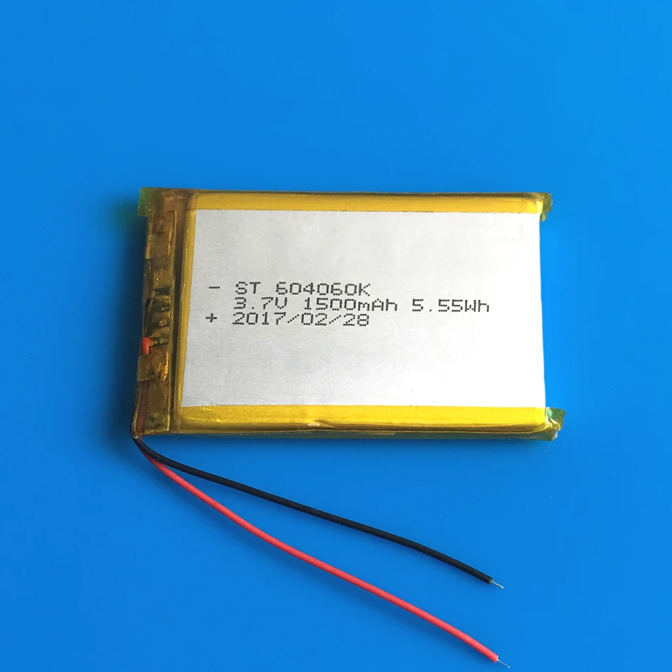 

3.7V 1500mAh lithium polymer rechargeable battery Lipo cell replace for DVD bluetooth GPS wired microphone audio computer 604060