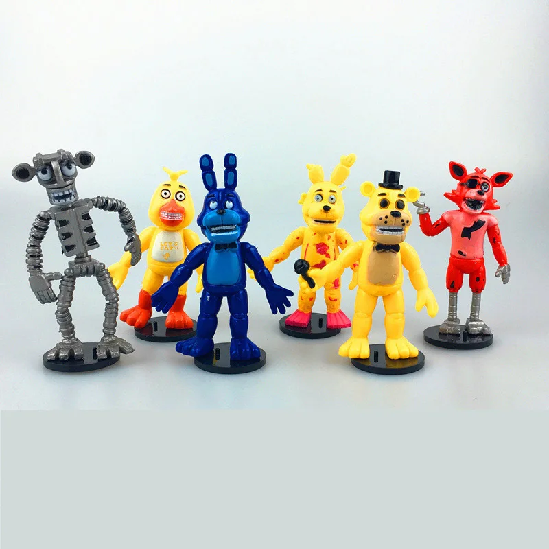6pcs lot five nights at freddy 39 s 3inch pvc action figures nightmare before christmas action figures series 1