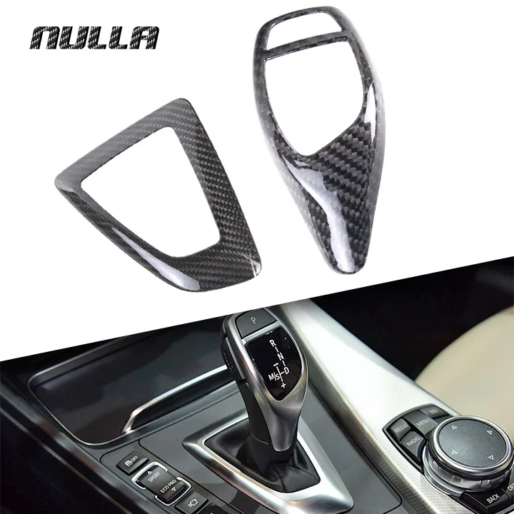 Nulla Carbon Fiber Refit Gear Shift Panel Frame Stickers Shifter Knob