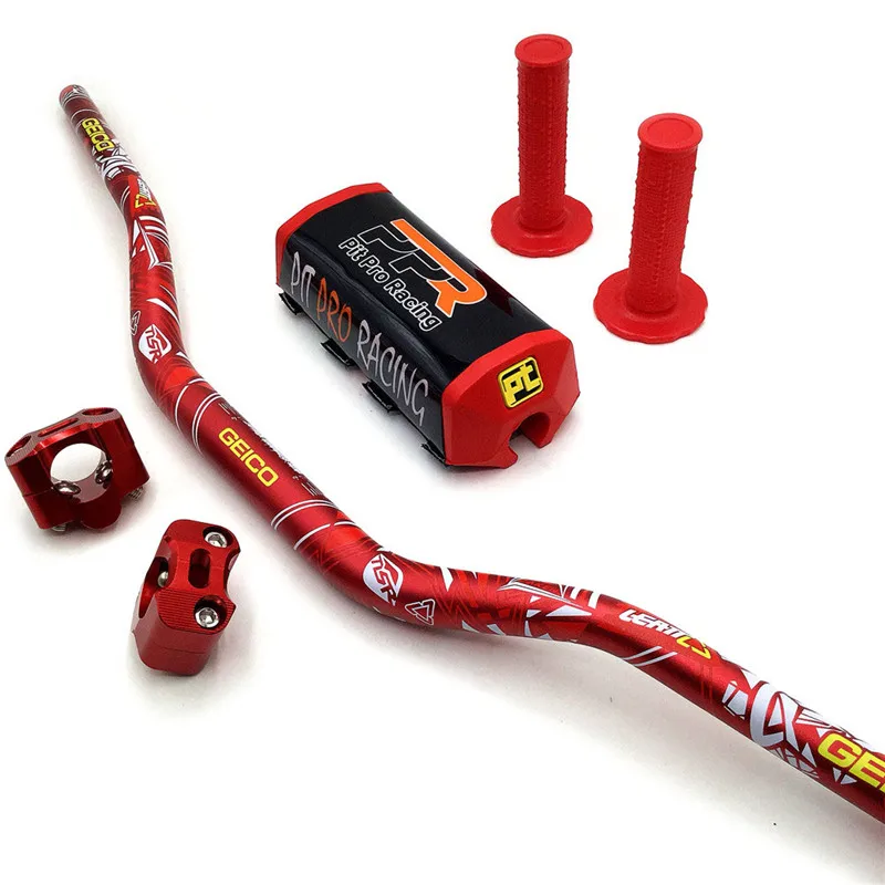 

Handlebar with Caken Pads Handle Grips Motorcycle Bar 1-1/8" For Dirt Pit Bike Motocross Scooter CNC 28.5mm Clamps 810mm