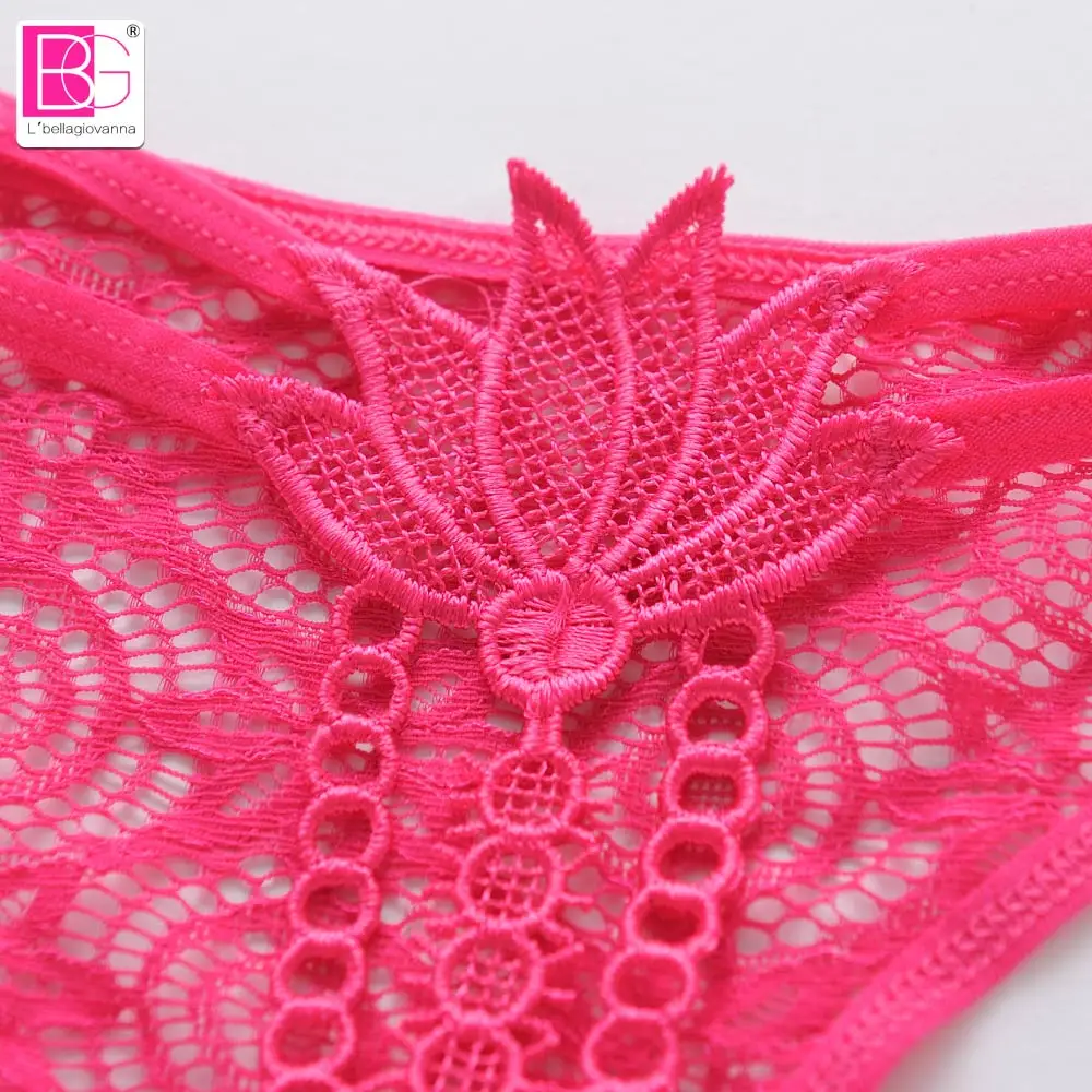 Женское Прозрачное нижнее белье L'bellagiovanna трусики шорты в цветочек N5005|lingerie