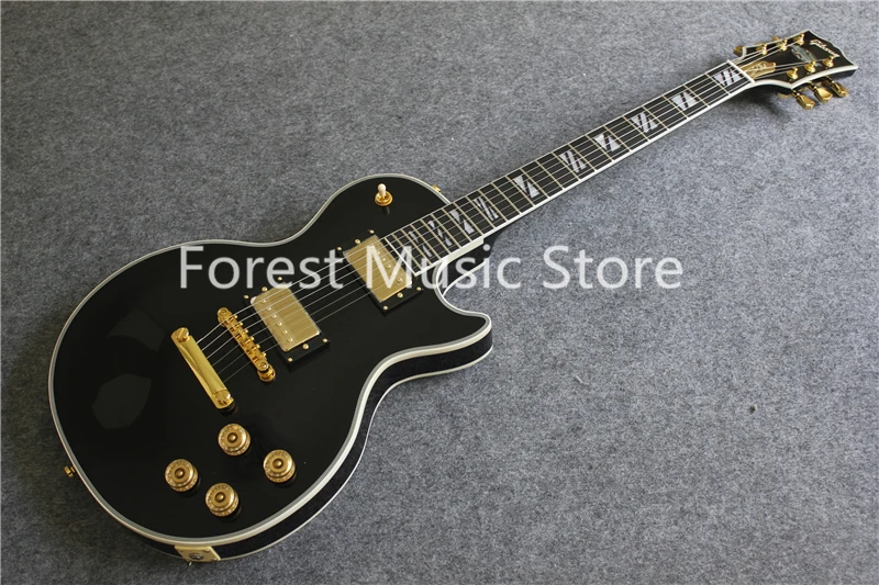 Hot Selling Glossy Black Finish LP Supreme Electric Guitars Chinese OEM Mahogany Body & Kit Available Hot Selling Glossy Black Finish LP Supreme Electric Guitars Chinese OEM Mahogany Body & Kit Available