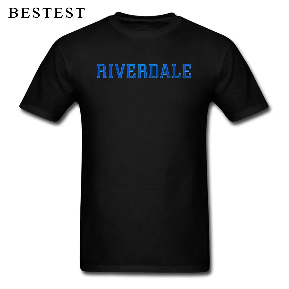 Casual CW Riverdale Logo 4627 Customized Short Sleeve Autumn Tees Dominant O-Neck 100% Cotton Tshirts Man T Shirts CW Riverdale Logo 4627 black