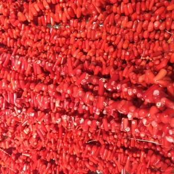 

JYX 1 String nature 6-18mm Irregular Red colored sea bamboo coral Beads loose string strand DIY Handmade Gemstone 16"