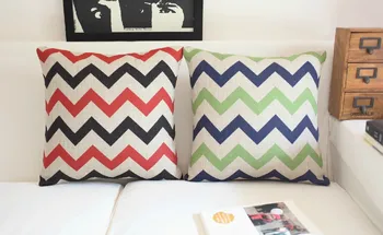 

Simple two-color curve Cotton Pillow Cushion Wavy lines Linen Pillow Home Decor sofa cushions 45*45cm 2PCS/LOT