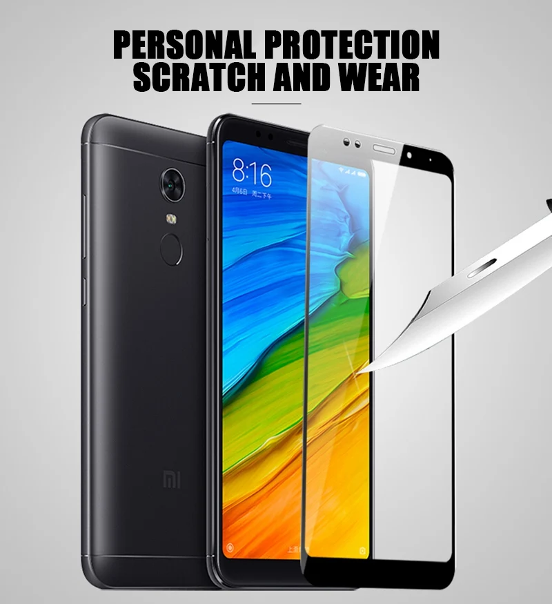 Artisome Protective Glass Xiaomi Redmi 5 Plus Note 5 Global Pro 5 Glass S2 S 2 4X 5A Mi Mix 2s 6 6X Full Cover Screen Protector  (6)