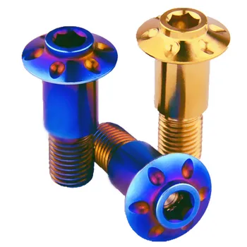 

2/6pcs M10 Titanium Bolt Brace Bolt Motorcycle Electric Motor Kickstand Bracket Gold/Burned Blue Color Ti Screws Ti Fasteners