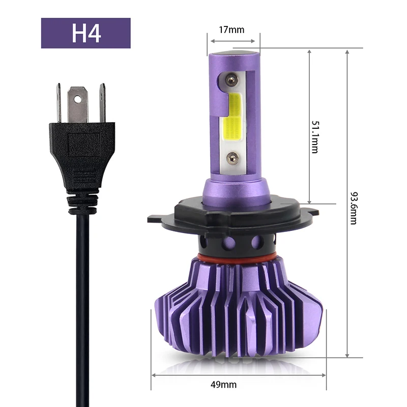 Braveway H4 H7 светодиодный светильник лампы для авто H1 H8 H11 HB3 9005 HB4 9006 Led H1 лампы светодиодные лампы для автомобилей Автомобильные фары светильник 12000LM