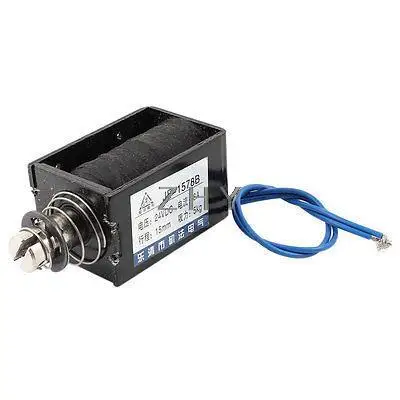 

15mm Stroke 50N 5Kg Force Push Pull Type Solenoid Electromagnet DC 24V 8A