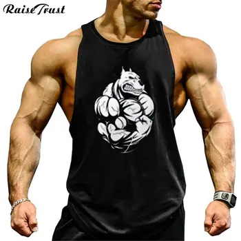 bodybuilding Professional fitness Tank tops cotton vest paragraph bodybuilding Tank top for men musculation