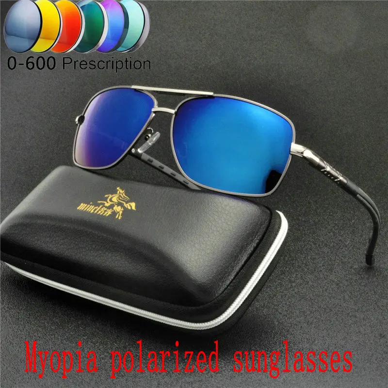 2019 Diopter Finished Myopia Polarized Sunglasses Men Women Nearsighted