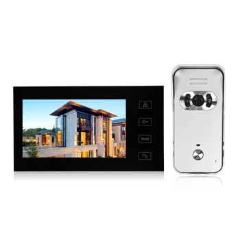 

7'' TFT LCD Video Door Viewer Door Bell Touch Button Video Intercom Monitor Kit IR Night Vision Camera Door Bell Home Security