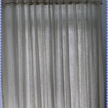 1 Панель натуральный льняной Комплект постельного белья/полиэстер смешивание занавеска для гостиной с Двойные занавески топ с кружевами «кроше» 180 см Ширина