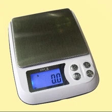 Алмаз драгоценный камень Цифровой Кухня карман ладони Масштаб Питание диеты Почтовый 3 кг/0.1 г ювелирных изделий Вес Бланс Часы Электронные серебро