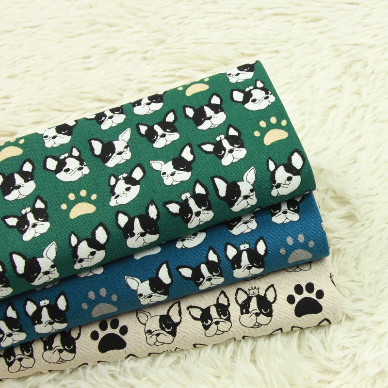 110*45 см Животное Собака Французский Бульдог Хлопок Ткань Детские обои/Diy ручной работы ремесло постельные принадлежности домашний кошелек из ткани одеяло