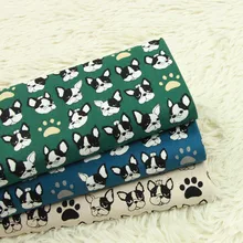 110*45 см Животное Собака Французский Бульдог Хлопок Ткань Детские обои/Diy ручной работы ремесло постельные принадлежности домашний кошелек из ткани одеяло