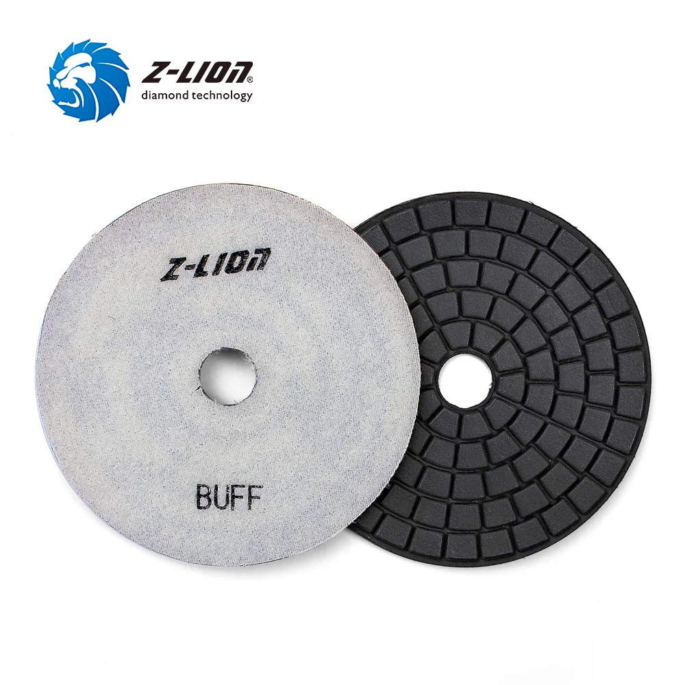 Z LION 5" Black Buff Polishing Pads Resin Bond Diamond Buffing Wheel