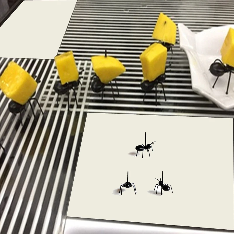 

XUNZHE 12pcs/set Mini Ant Fruits Fork Vegetable Fruit Fork Snack Dessert Holder For Bar Party Cocktail of Sign