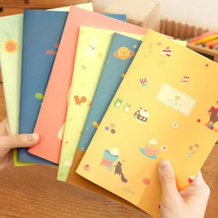 

Cute Cartoon Animals Cat Bird Notebook A5 Notepad Creative Soft Copybook r Thin Sketchbook Beautiful Diary Book Student Gift