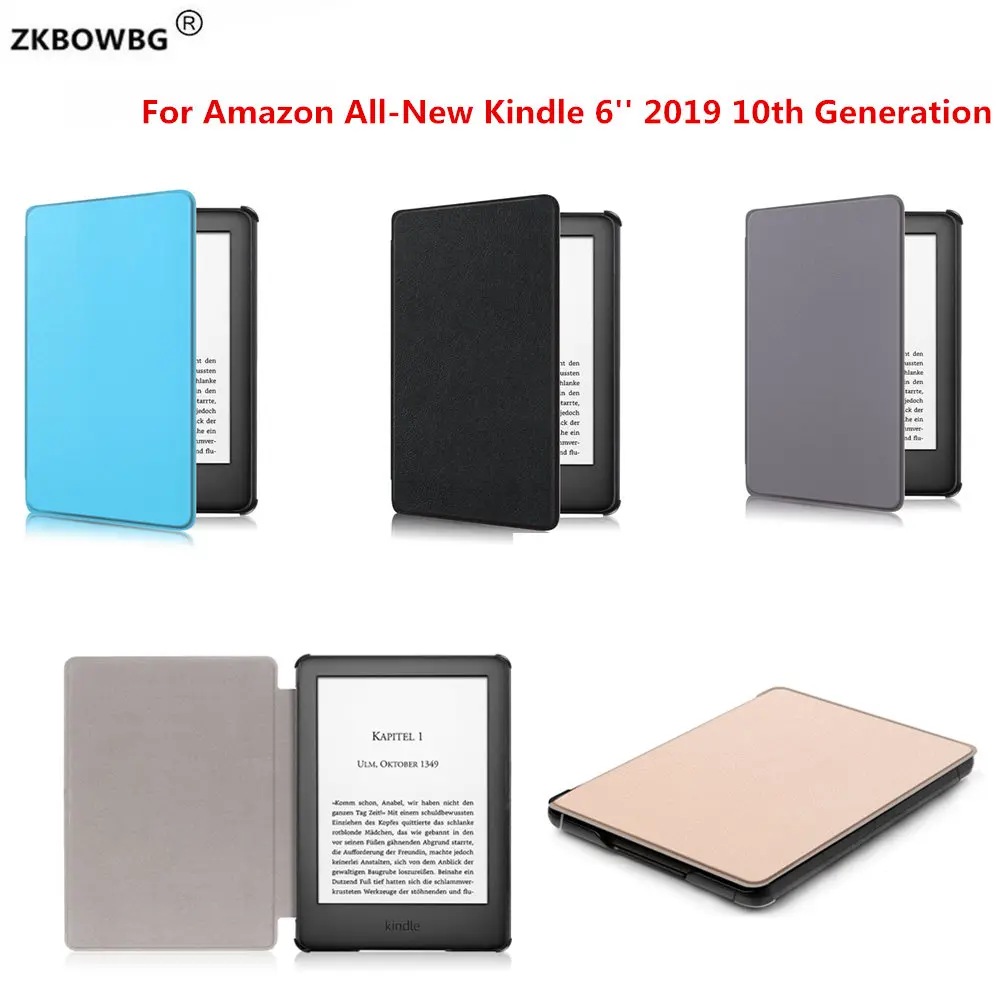 Из искусственной кожи чехол для Amazon новый Kinlde 2019 защитный чехол-книга Ultra Slim Smart Cover для 2019 Kindle 10th поколения 6 book