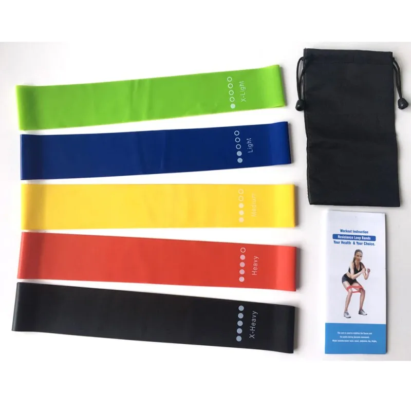 

Resistance Bands 5pcs Exercises Yoga Elastic Rubber Loops Fitness Gym Pull Rope Strength Training Expander Workout Equipment
