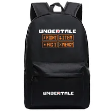 Горячая игра Undertale Frisk Sans печати рюкзак Undertale школьные сумки холст унисекс сумки на плечо Rugzak рюкзак для ноутбука