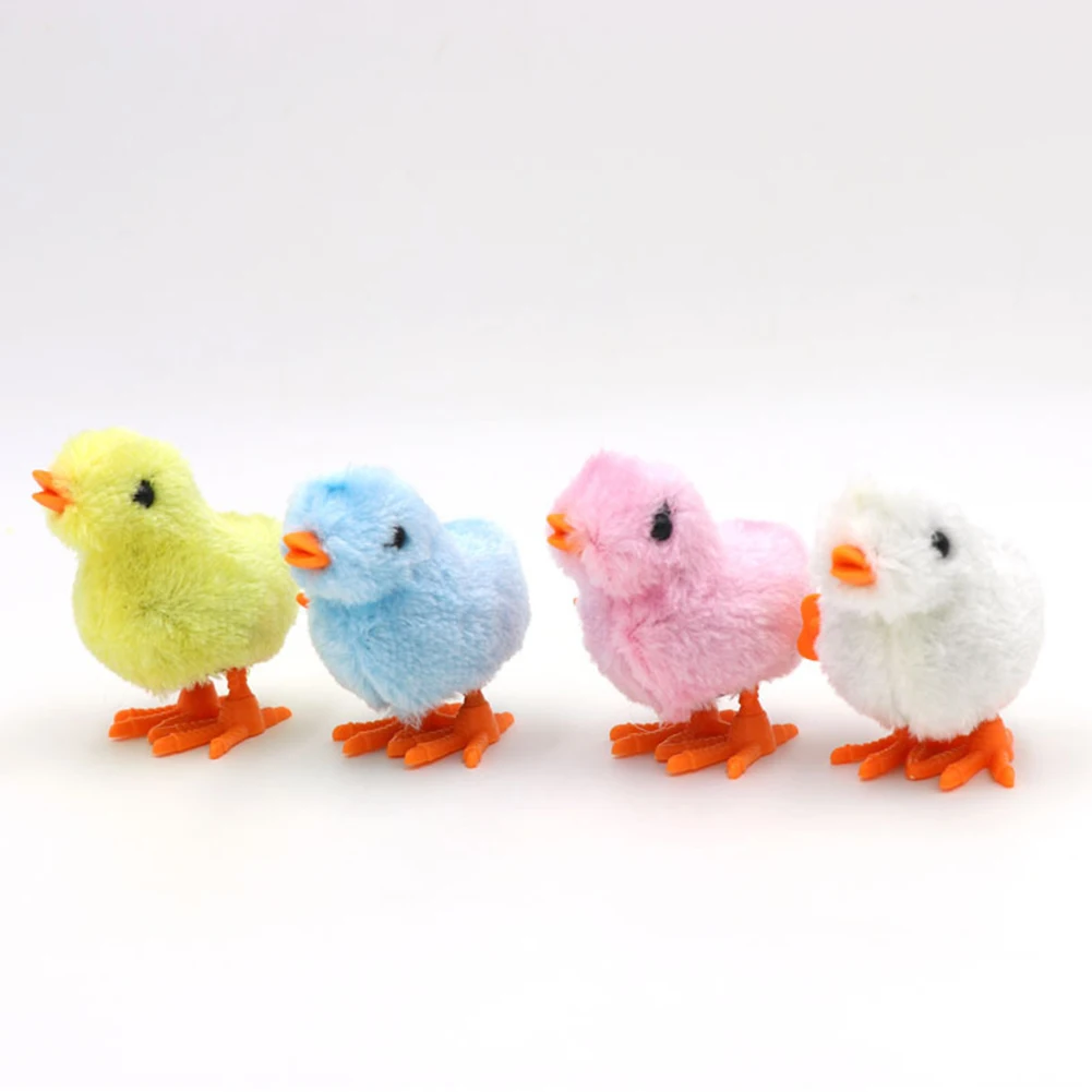 10 шт. милые плюшевые заводные цыплята детские развивающие игрушки заводные прыжки ходячие цыплята игрушки для детей детские подарки, произвольный цвет
