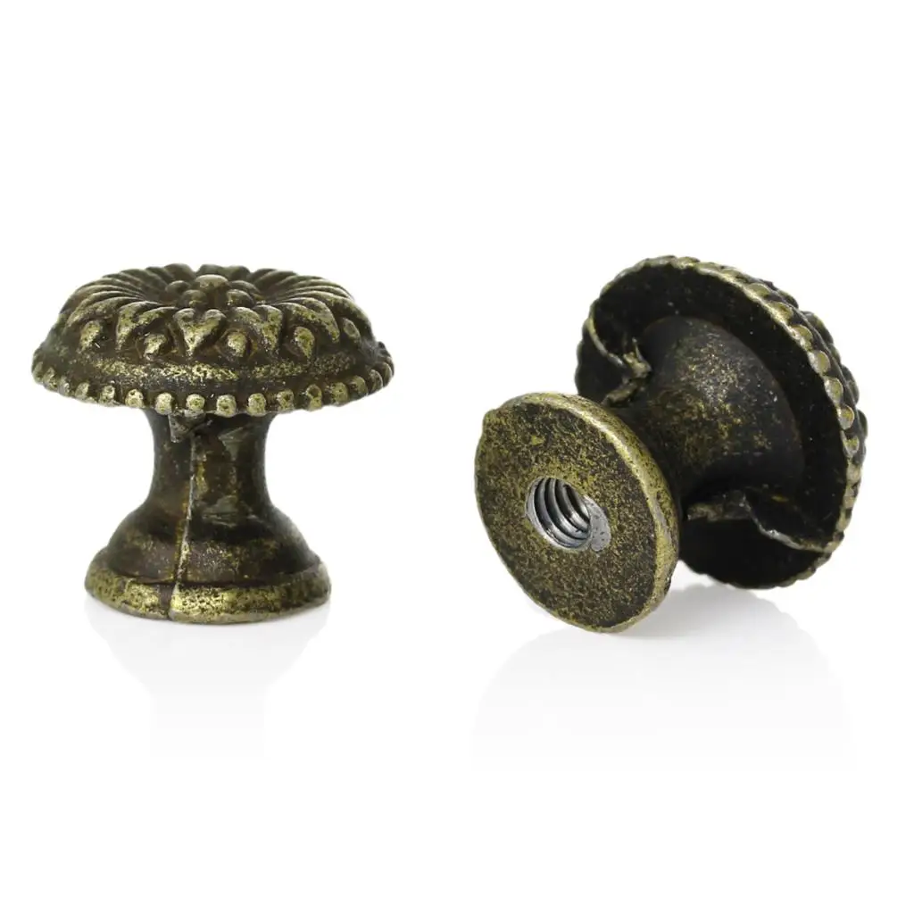 Jewelry Box/Case Drawer Pull Knob Handles Mushroom Antique Bronze
